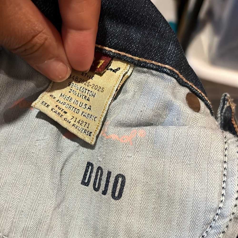 7FAMK DOJO 7 Pocket‎ Dark Wash Capri Jeans Sz 27 - Picture 5 of 6